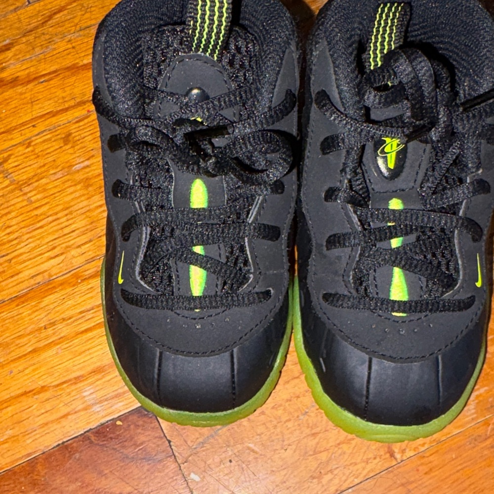 Kids Black and Green Shoes